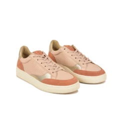 Pataugas BASALTE/SNME F2H BEIGE ROSÉ/DORÉ -Pataugas Soldes Boutique BASKET FEMME BASALT F2H NUDE DORE 4