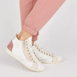 Pataugas PALME/PER F2I ROSE -Pataugas Soldes Boutique BASKET FEMME PALME PER F2I ROSE 628402 300 Porte 1